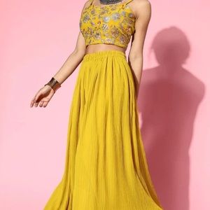 Yellow Indowestern Inspired Outfit